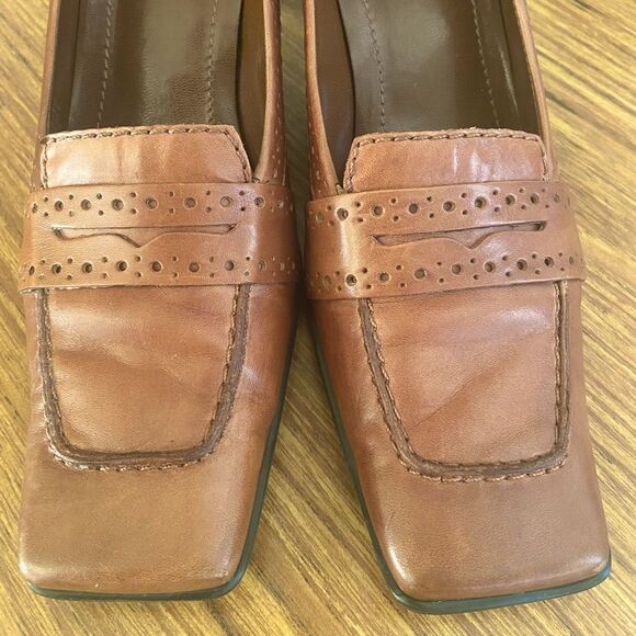 Vintage Franco Sarto - Square Toe Leather Pumps Loafers - size 8 - Picture 8 of 10